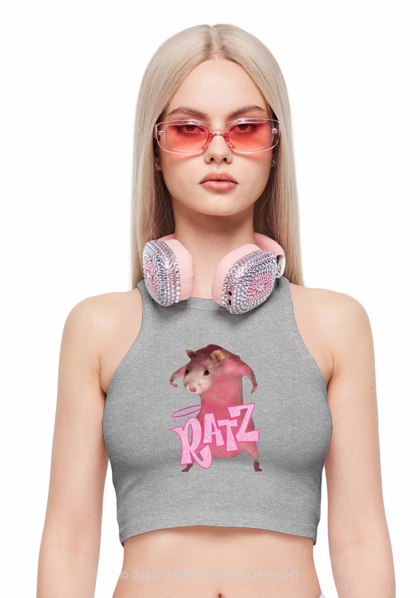 Pink Ratz Y2K Crop Tank Top Cherrykitten