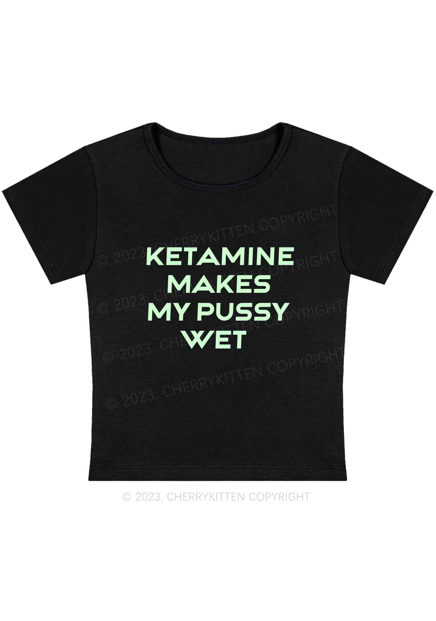 Curvy K Makes My Puxxy Wet Y2K Baby Tee Cherrykitten
