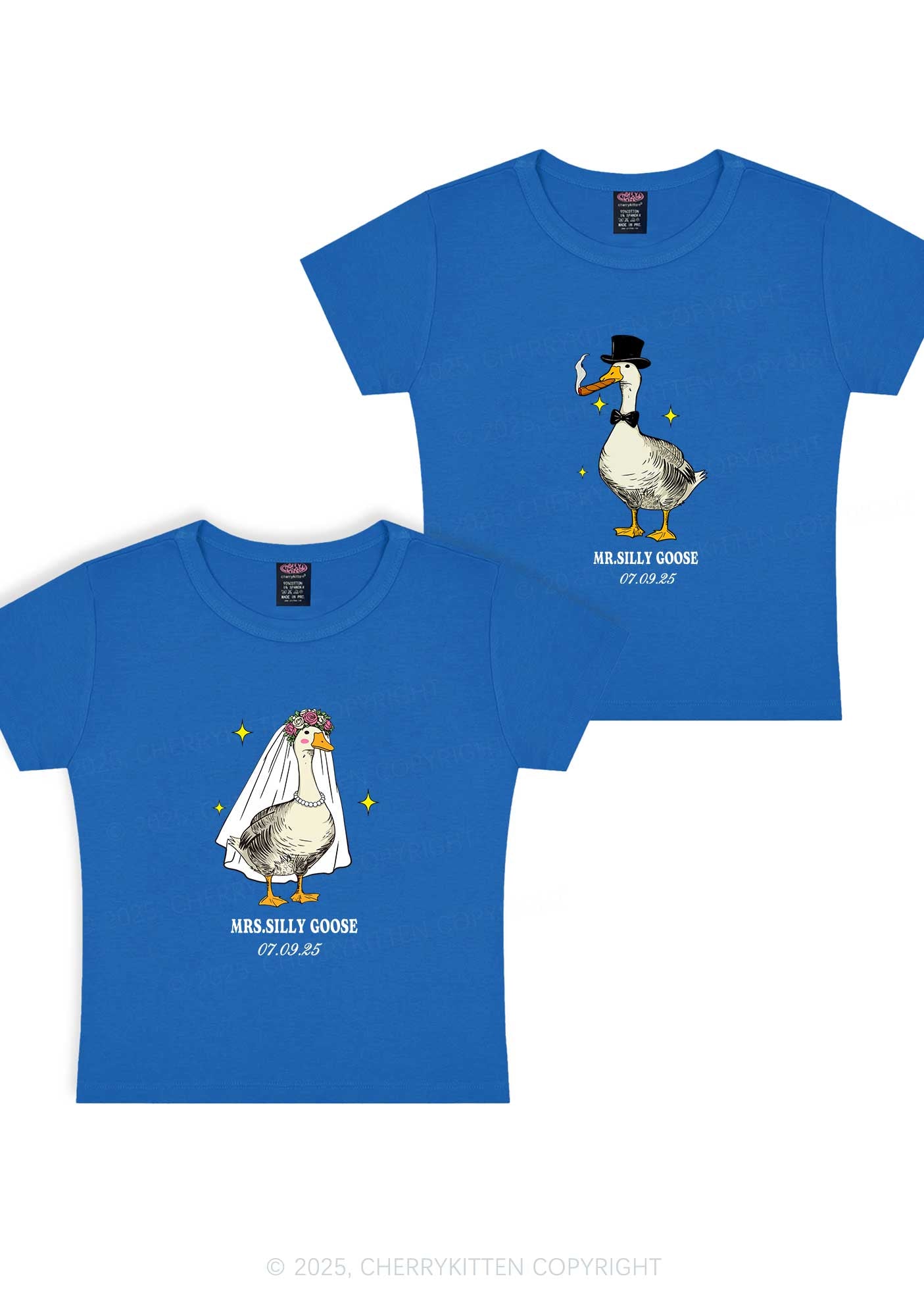 Mr Silly Goose Y2K Valentine's Day Baby Tee Cherrykitten