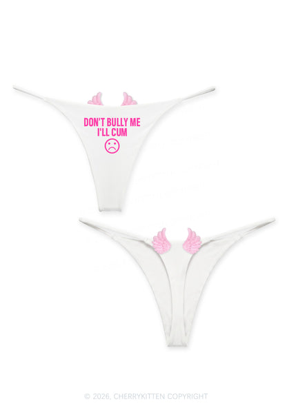 Dont Bully Me Y2K Goth Angel Wings Bikini String Thong Cherrykitten