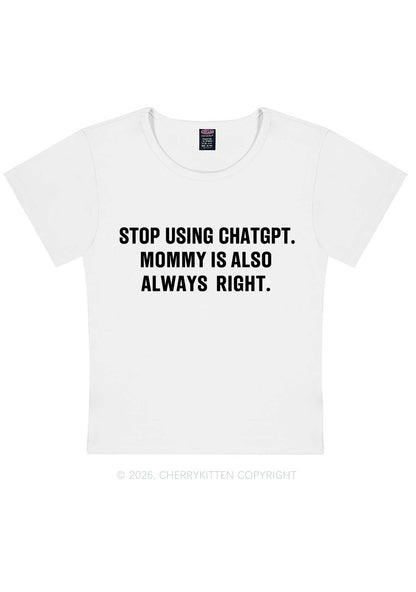 Mommy Also Always Right Y2K Baby Tee Cherrykitten