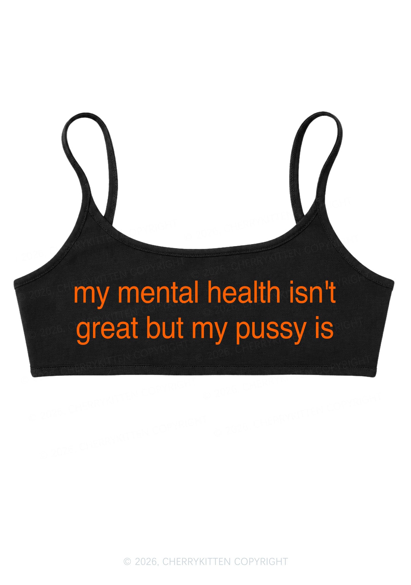 Great Mental Health Y2K Super Crop Cami Cherrykitten
