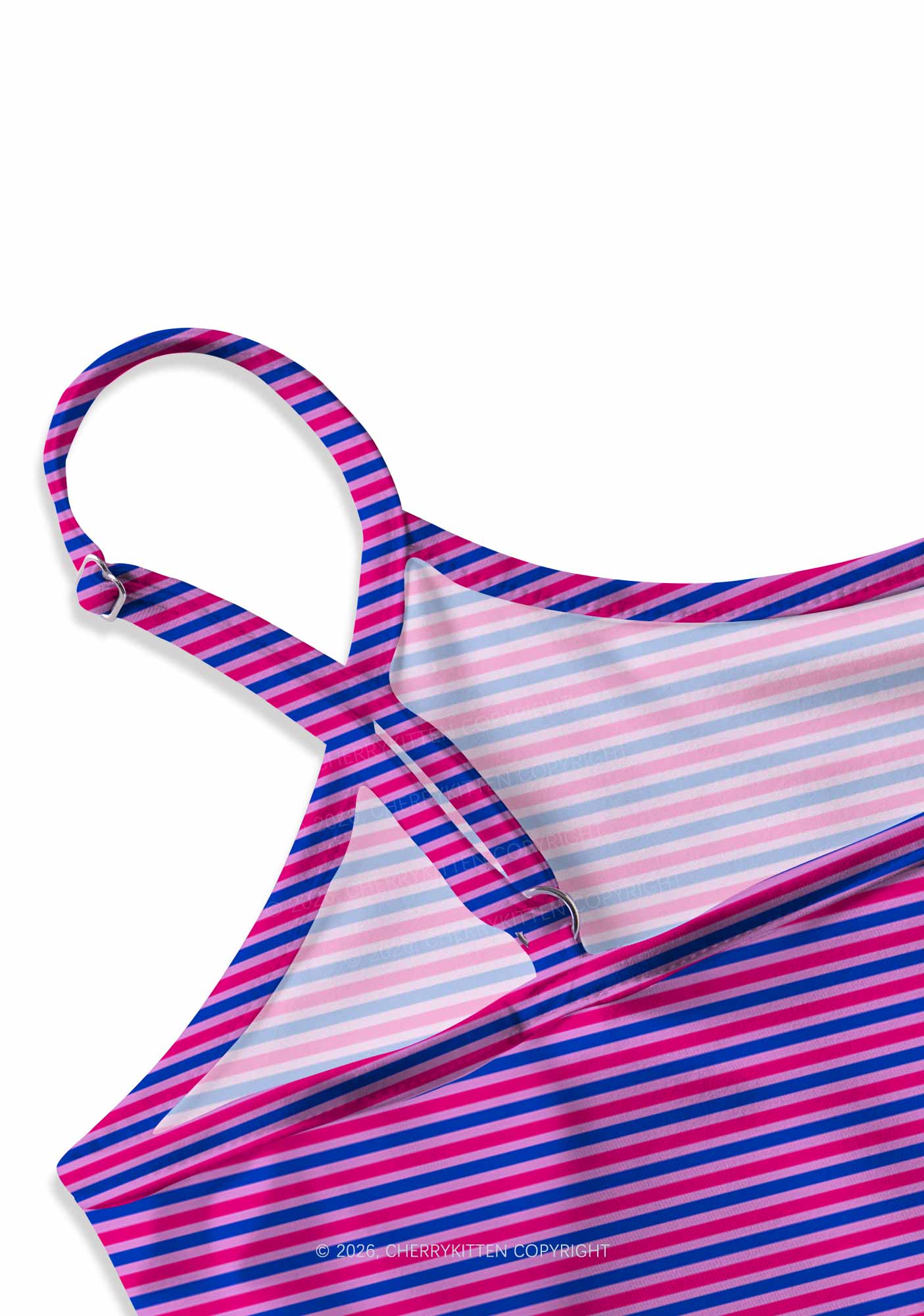 Bisexual Stripes Pride Y2K Print Cami Crop Top Cherrykitten