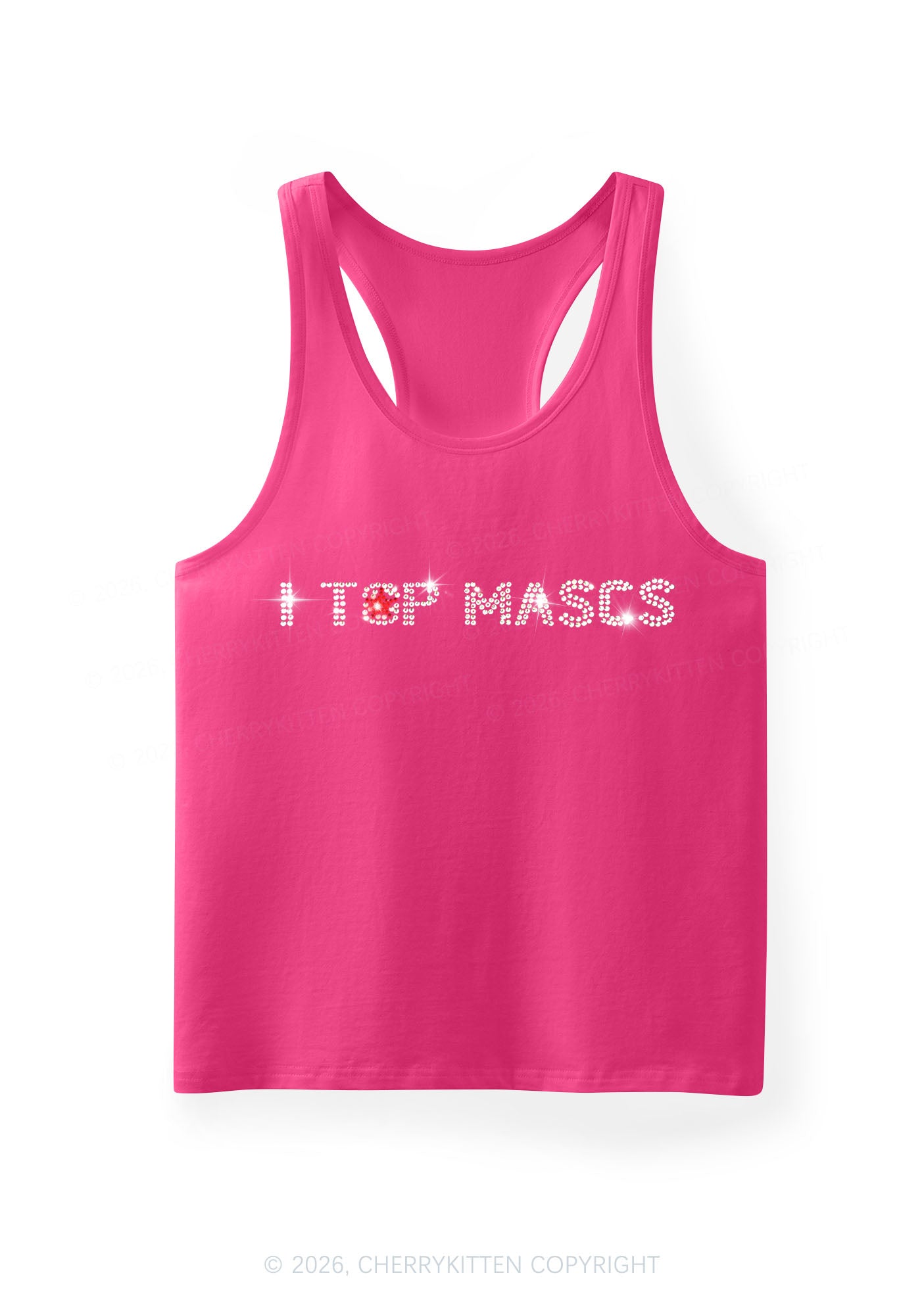Rhinestone I Top Mascs Pride Y2K Men Racerback Tank Top Cherrykitten