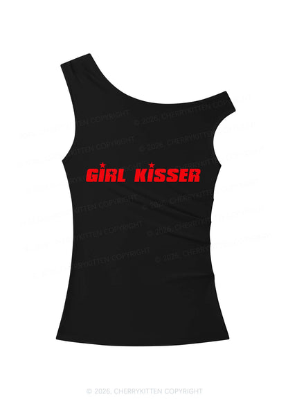 Girl Kisser Star Y2K Off Shoulder Tank Top Cherrykitten