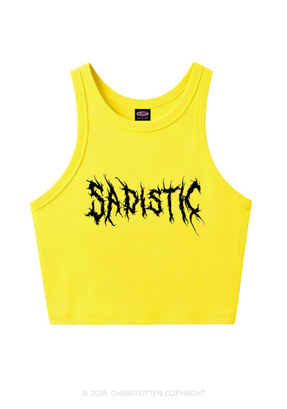 Sapistic Skull Y2K Crop Tank Top Cherrykitten