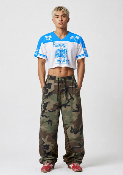 Blue Gay King Pride Y2K Crop Sport Jersey Shirts Cherrykitten