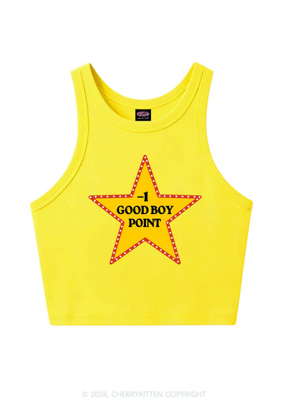 Minus One Good Boy Point Y2K Crop Tank Top Cherrykitten