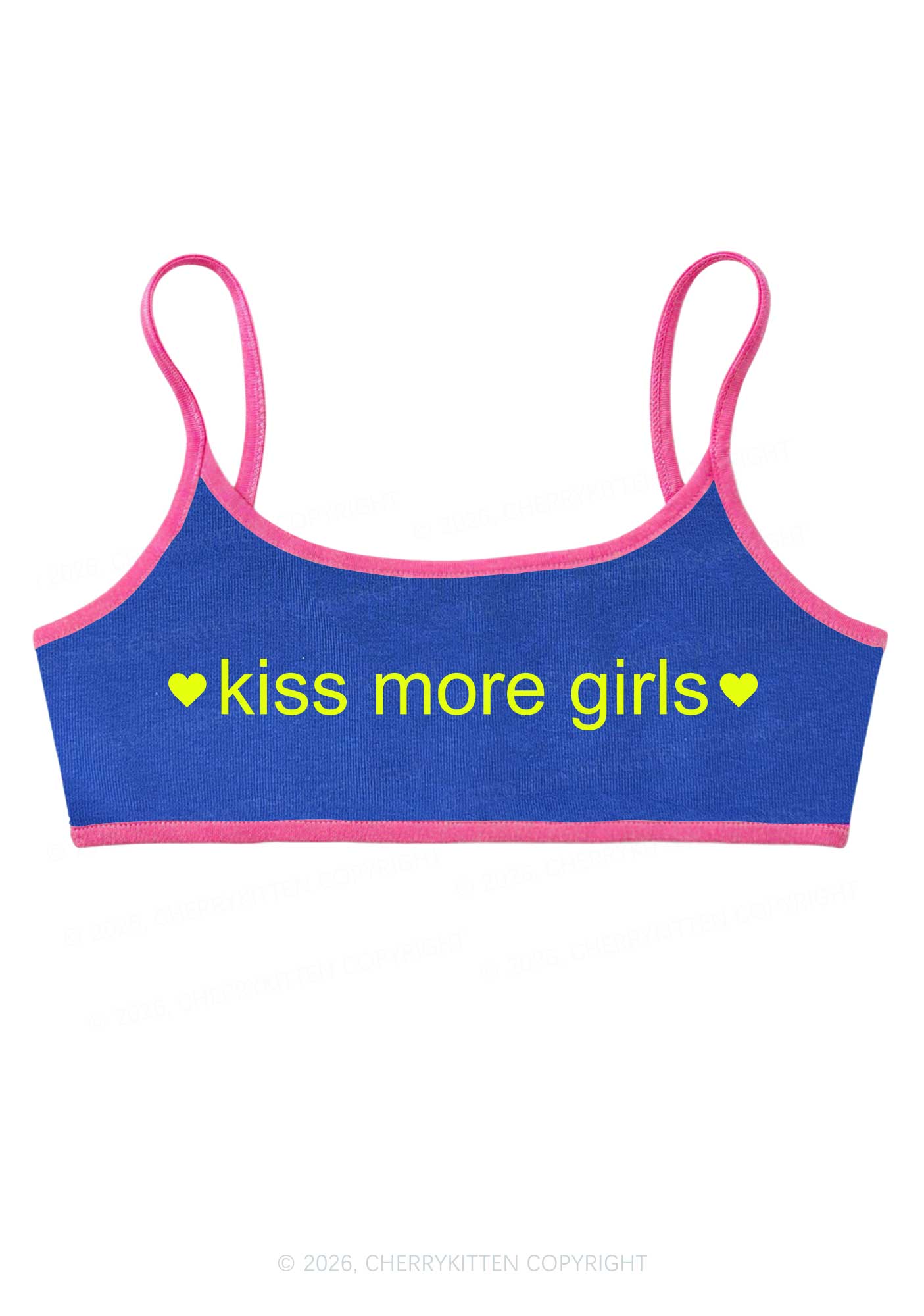 Kiss More Girls Pride Y2K Super Crop Cami Cherrykitten