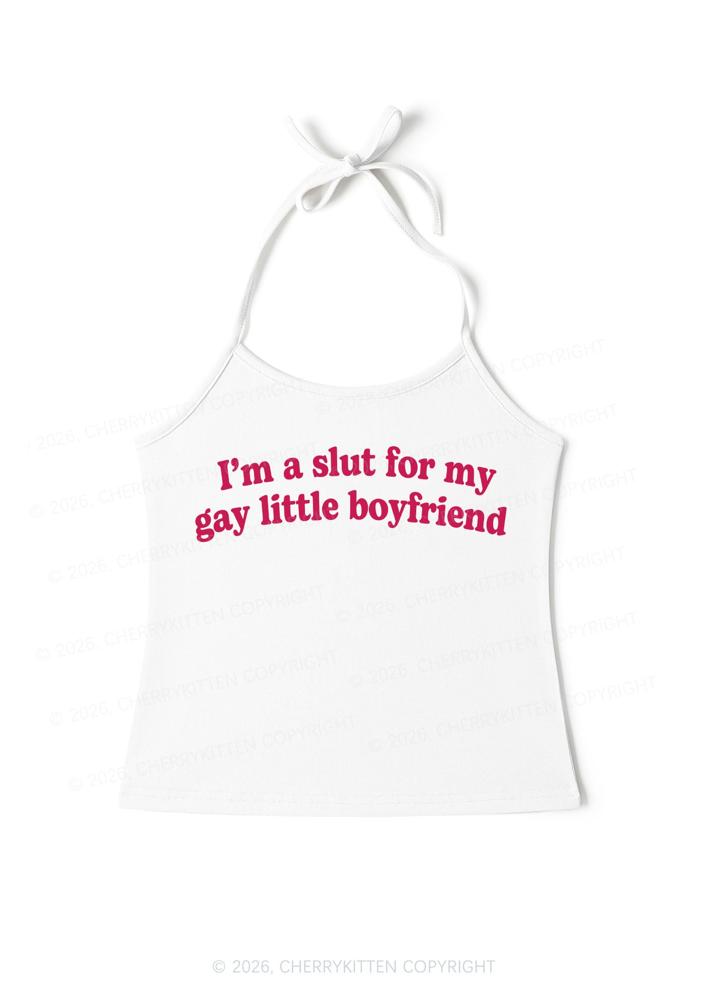 Slxt For My Gay BF Pride Y2K Halter Neck Cami Cherrykitten