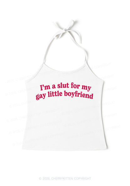 Slxt For My Gay BF Pride Y2K Halter Neck Cami Cherrykitten