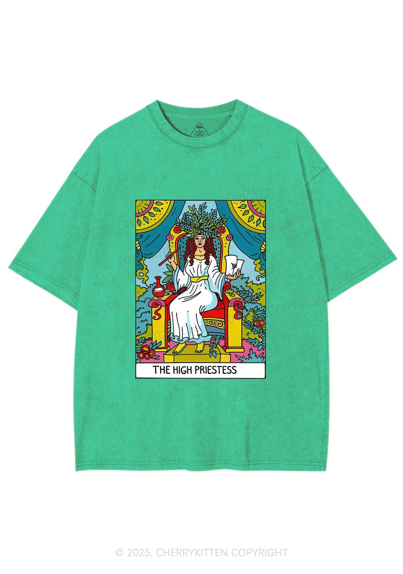 The High Priestess Y2K Washed Tee Cherrykitten