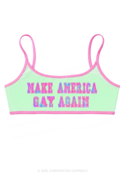 Make America Gay Again Y2K Super Crop Cami Cherrykitten