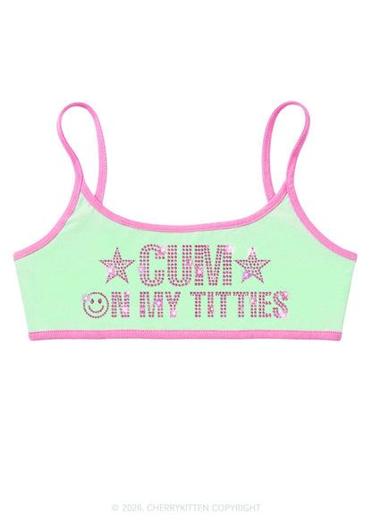 Rhinestone Cxm On My Txtties Y2K Super Crop Cami Cherrykitten