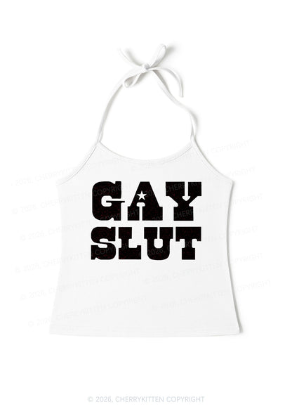 Gay Slxt Pride Y2K Halter Neck Cami Cherrykitten