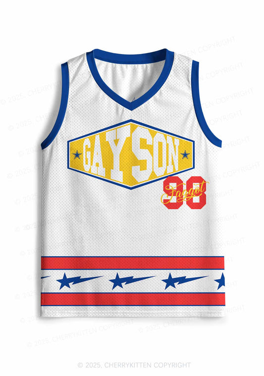 Custom Gay Son Faggot Pride Y2K Sport Jersey Tank Cherrykitten
