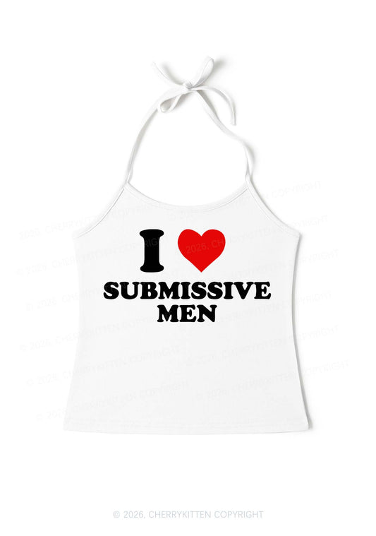 I Love S Men Y2K Halter Neck Cami Cherrykitten