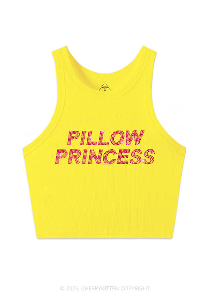 Rhinestone Pillow Princess Y2K Crop Tank Top Cherrykitten