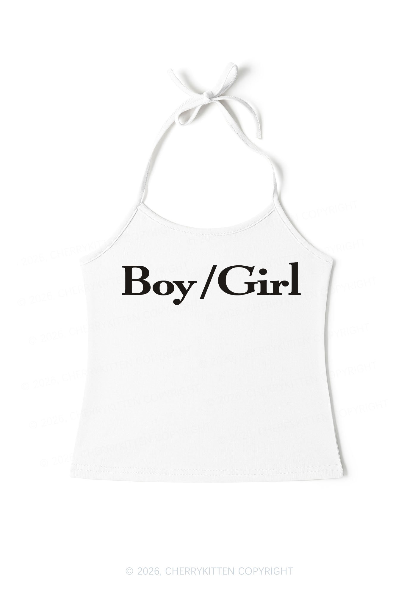 Boy Or Girl Pride Y2K Halter Neck Cami Cherrykitten