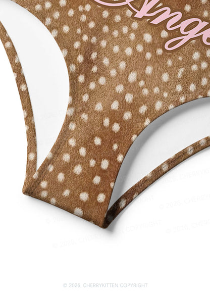 Angel Deer Spots Y2K Print Bikini Set Cherrykitten