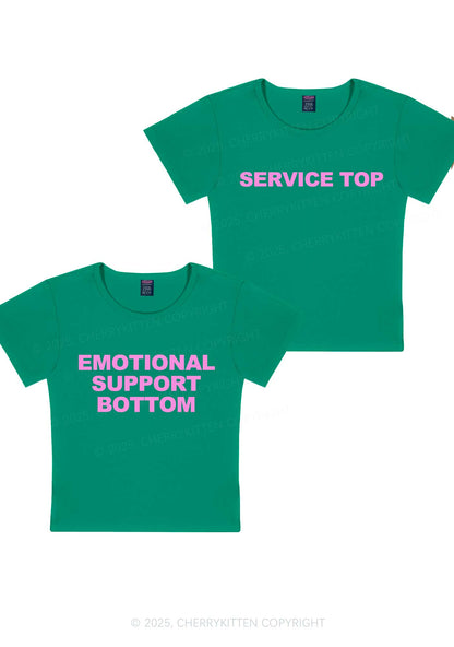 Service Top Y2K Valentine's Day Baby Tee Cherrykitten