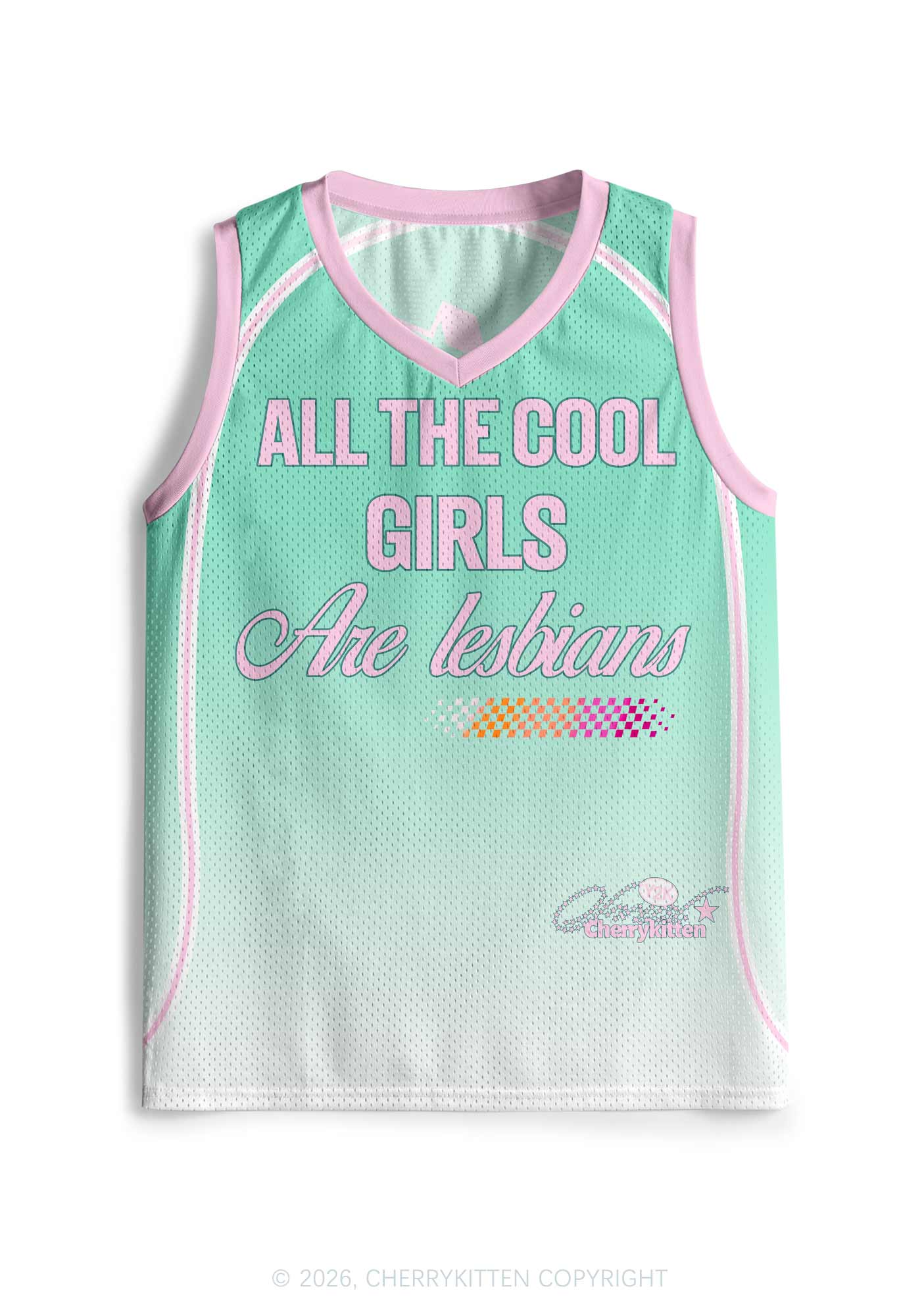 Cool Girls Are Lesbians Pride Y2K Sport Jersey Tank Cherrykitten