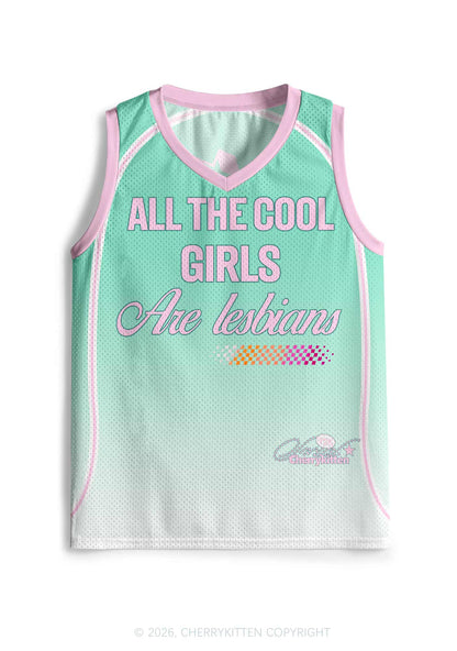 Cool Girls Are Lesbians Pride Y2K Sport Jersey Tank Cherrykitten