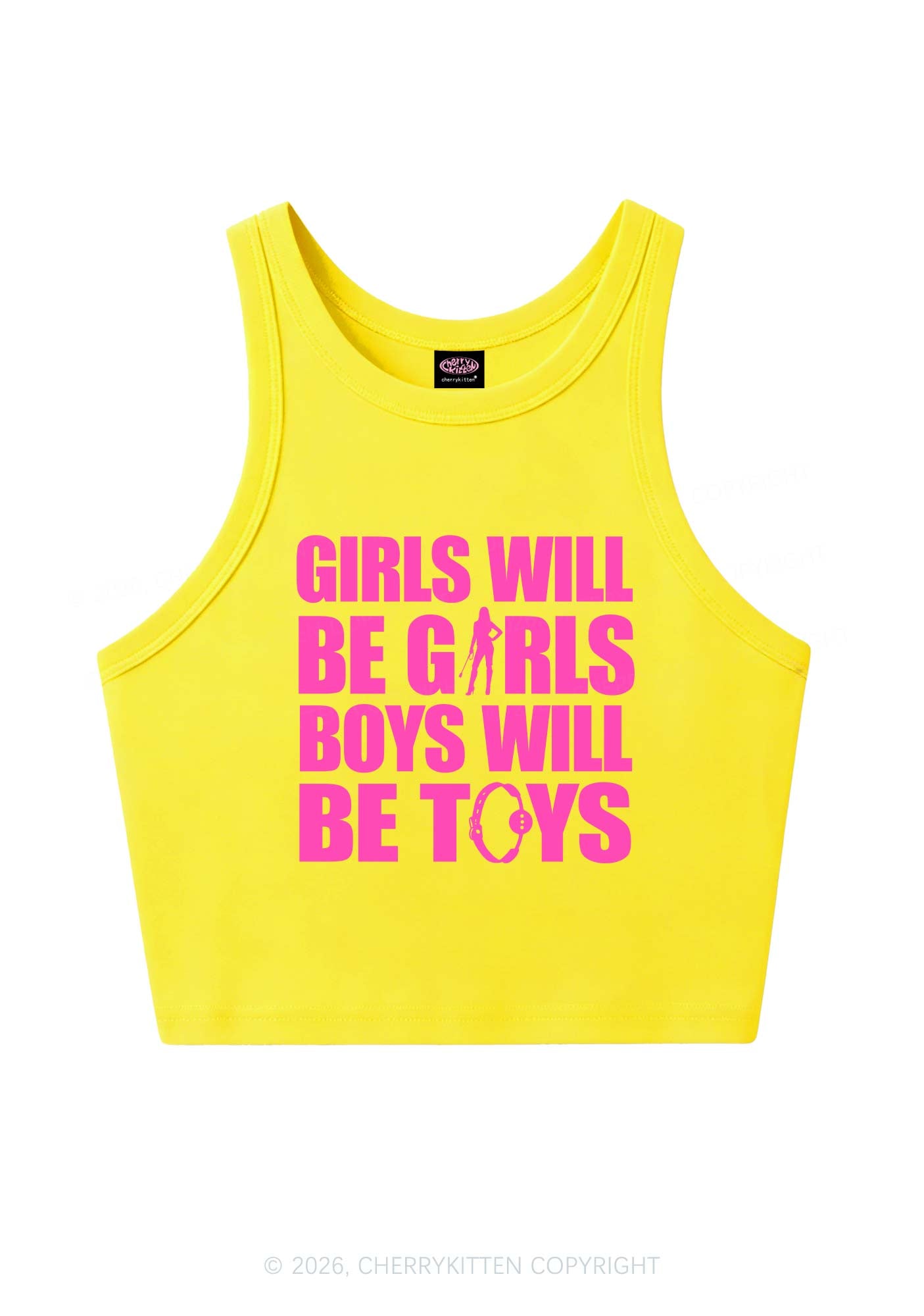 Girls Toys Y2K Crop Tank Top Cherrykitten