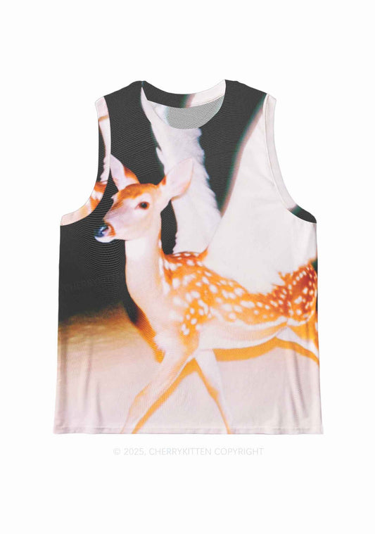 Deer Wings Y2K Mesh Muscle Tank Cherrykitten