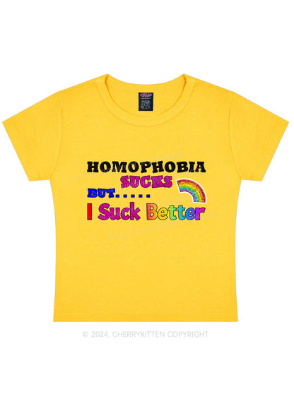 Homophobia Sucks Y2K Baby Tee Cherrykitten