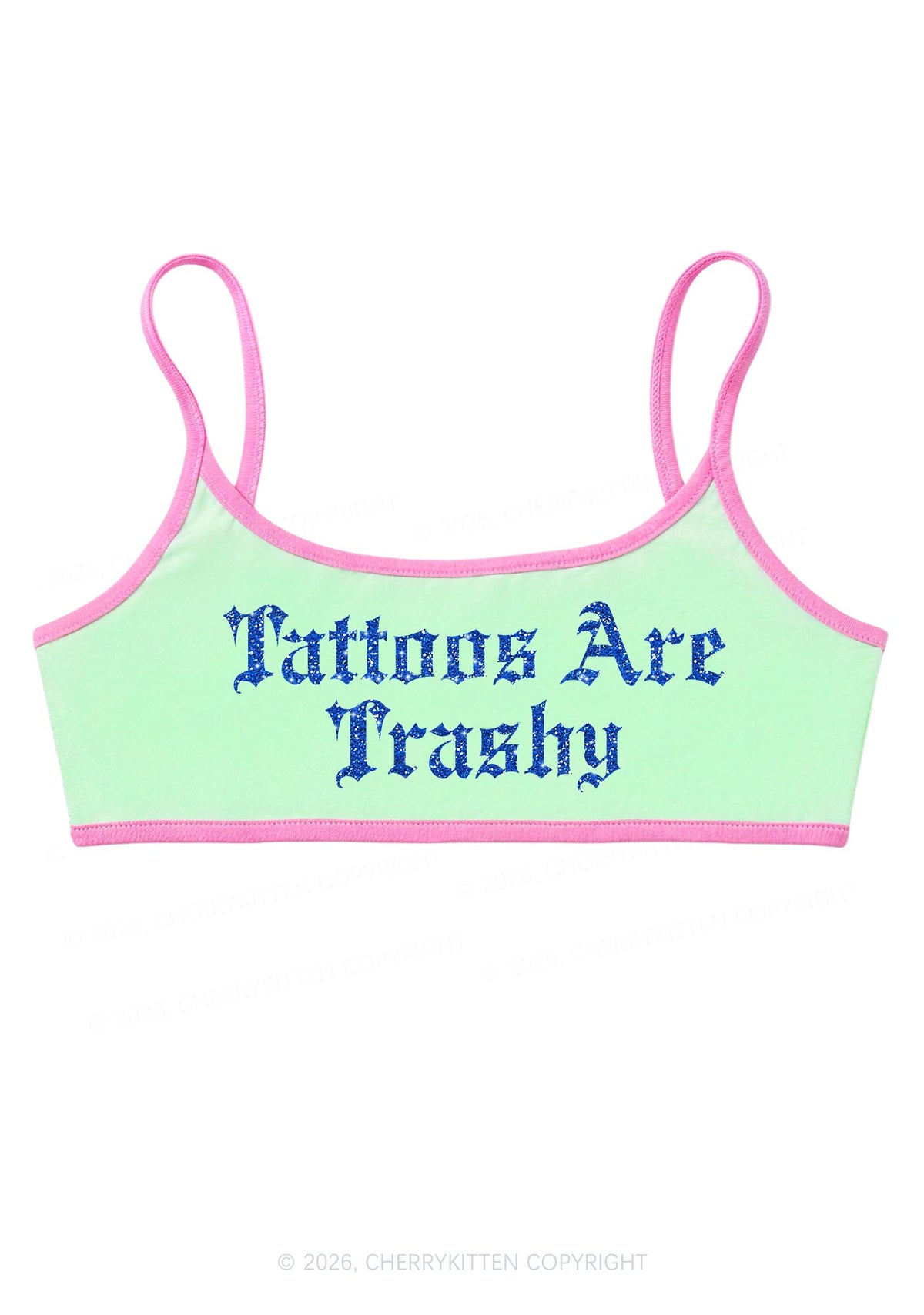 Glitter Tattoos Are Trashy Y2K Super Crop Cami Cherrykitten