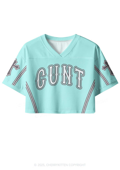 Custom Mint Green Cross Cxxt Y2K Crop Sport Jersey Shirts Cherrykitten