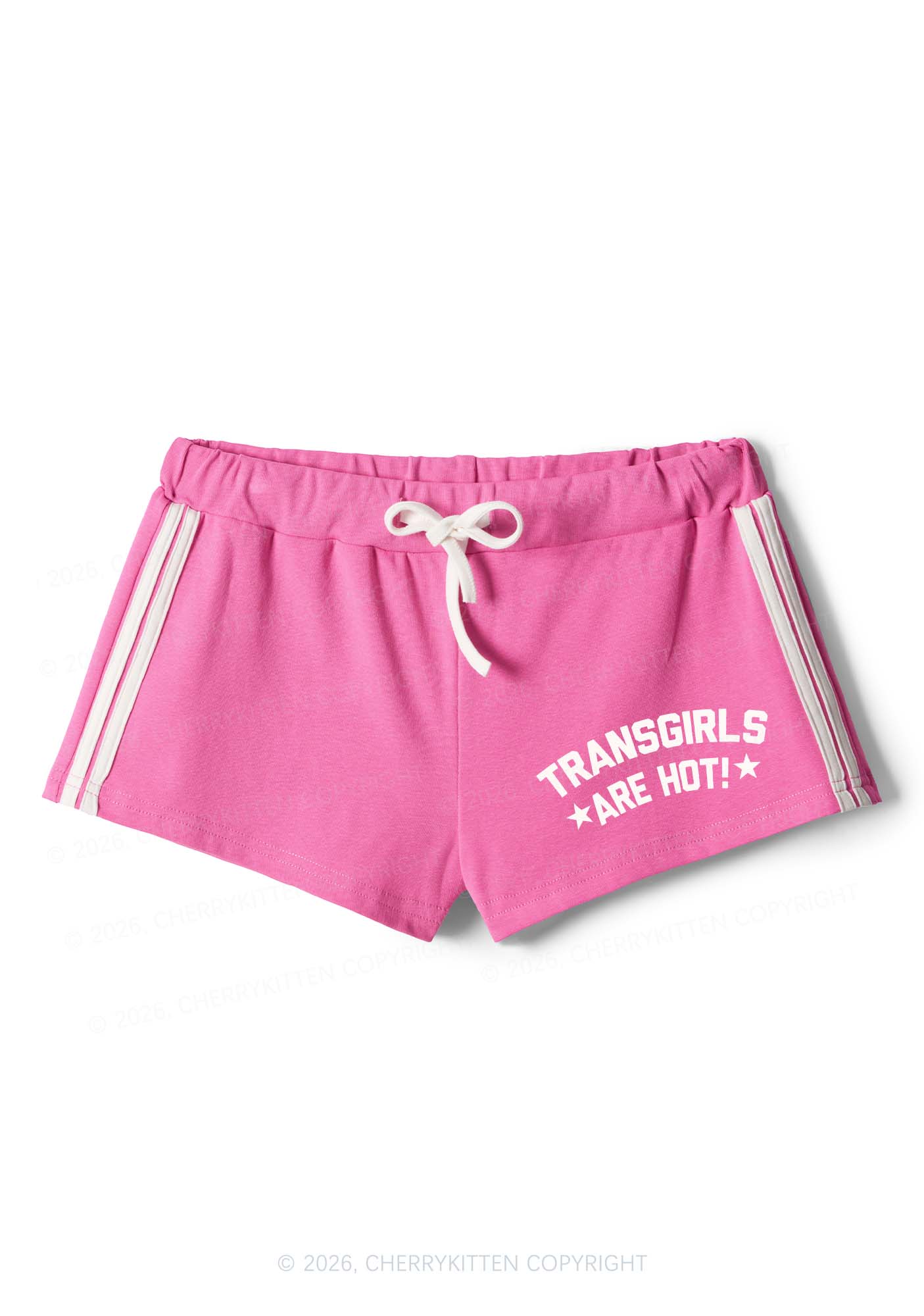 Transgirls Are Hot Pride Y2K Drawstring Mini Shorts Cherrykitten