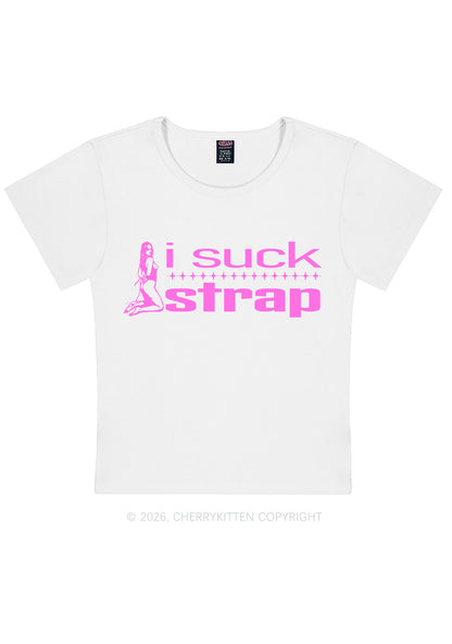 I Suck Strap Y2K Baby Tee Cherrykitten