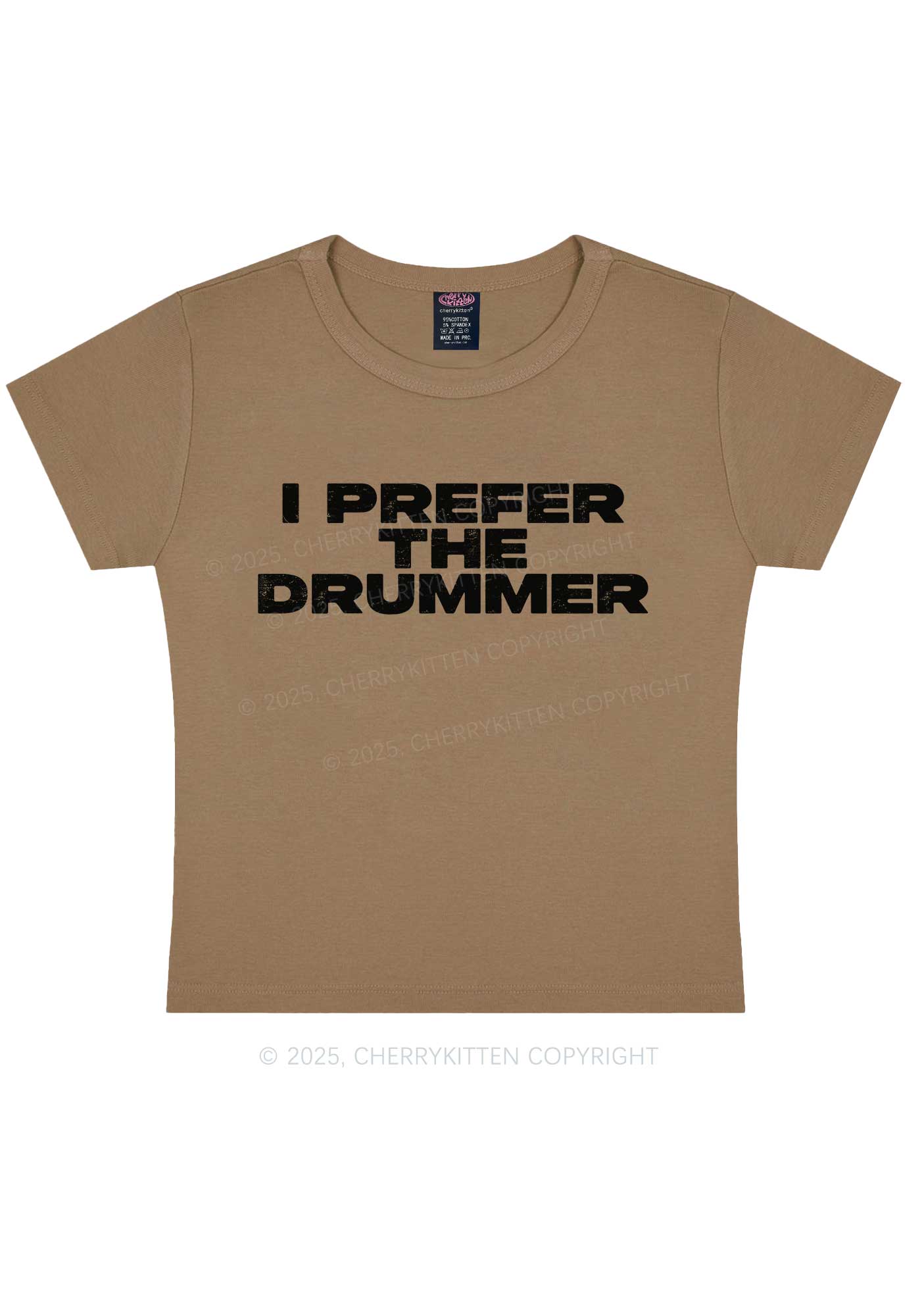 I Prefer The Drummer Y2K Baby Tee Cherrykitten