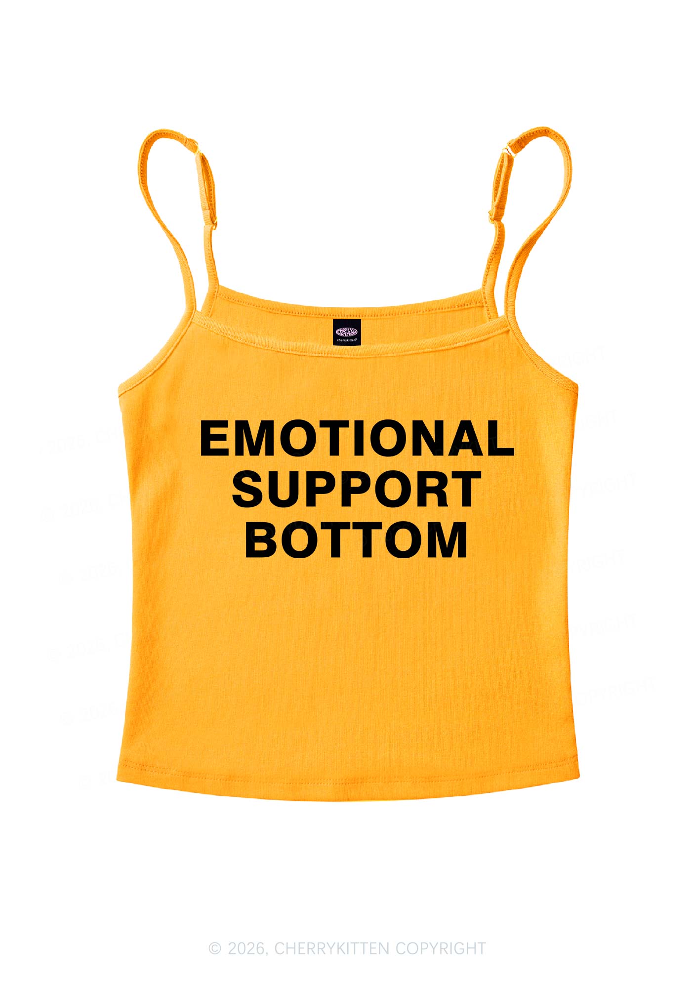 Emotional Support Bottom Pride Y2K Spaghetti Strap Cami Cherrykitten