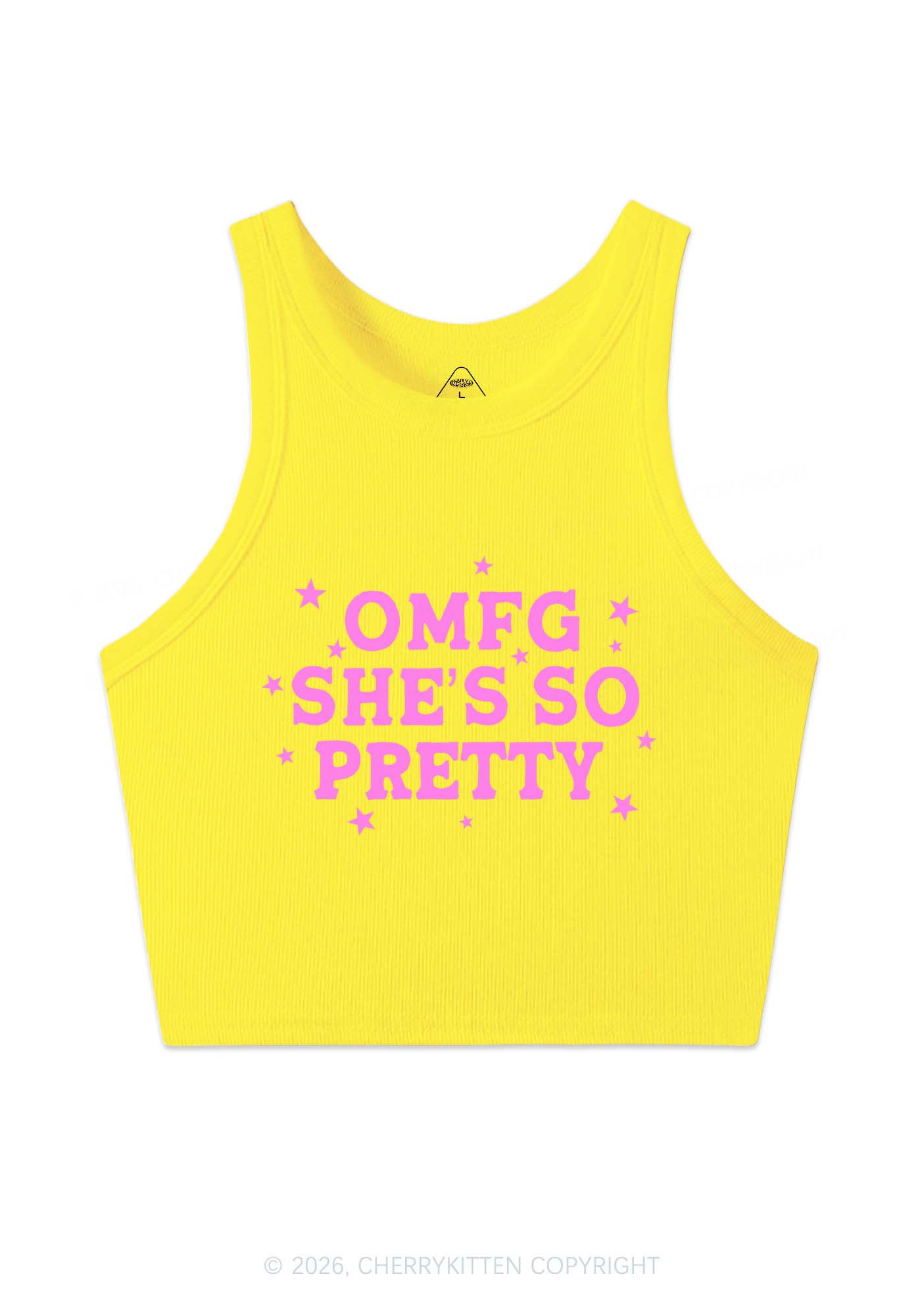 OMFG Shes So Pretty Pride Y2K Crop Tank Top Cherrykitten
