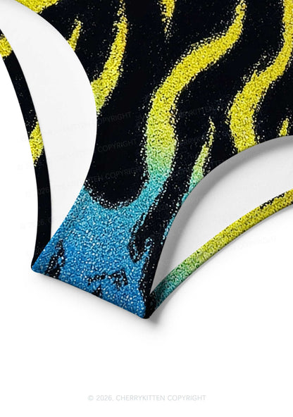 Pansexuality Flame Pride Y2K Print Bikini Set Cherrykitten