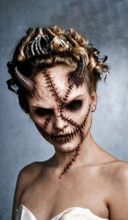 Halloween Scar Horned Demon Woman Y2K Phone Case Cherrykitten