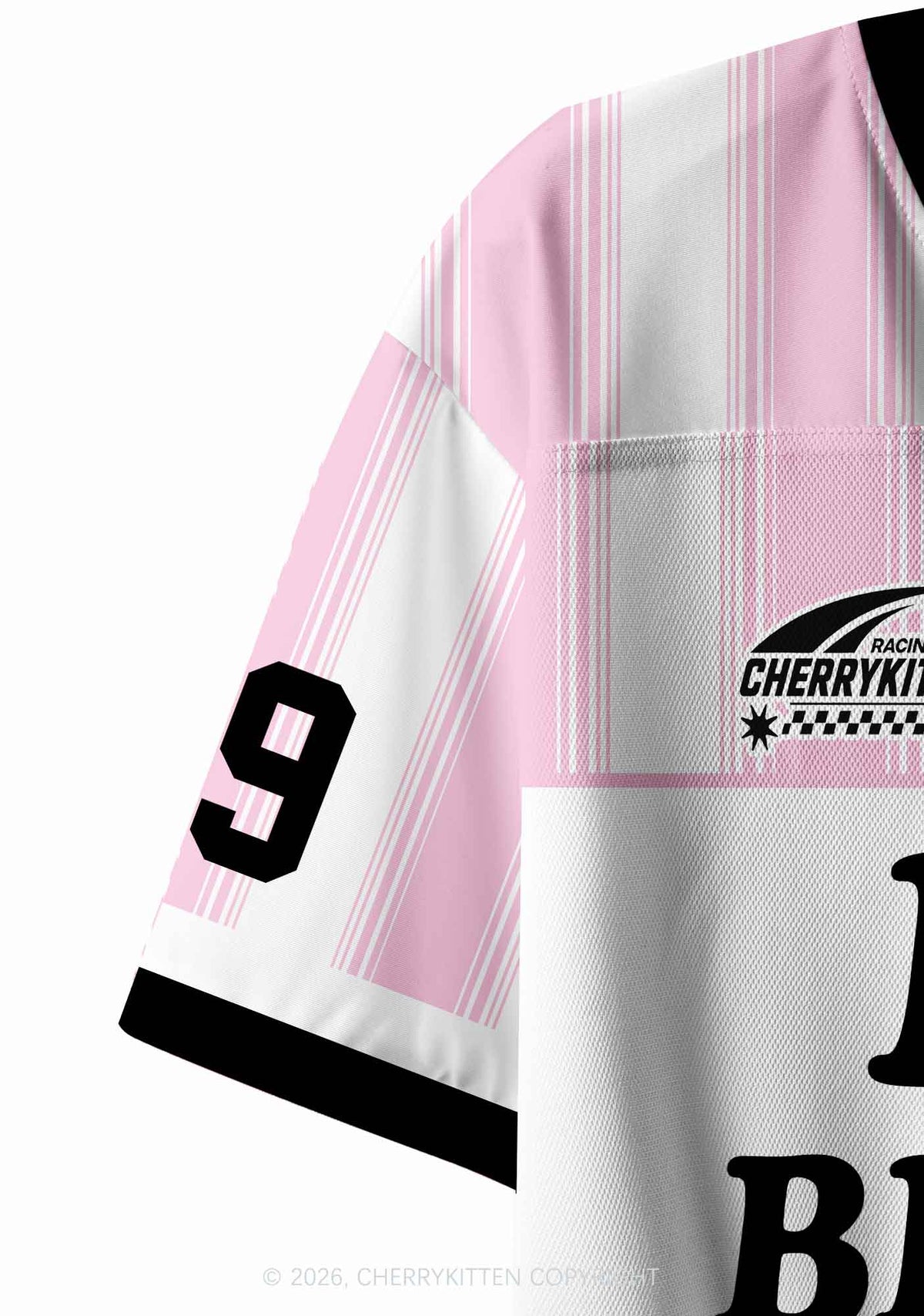 I Love Biceps Y2K Crop Sport Jersey Shirts Cherrykitten