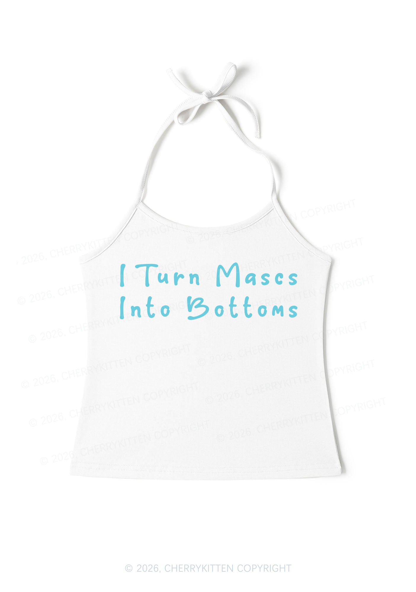Turn Mascs Into Bottoms Pride Y2K Halter Neck Cami Cherrykitten