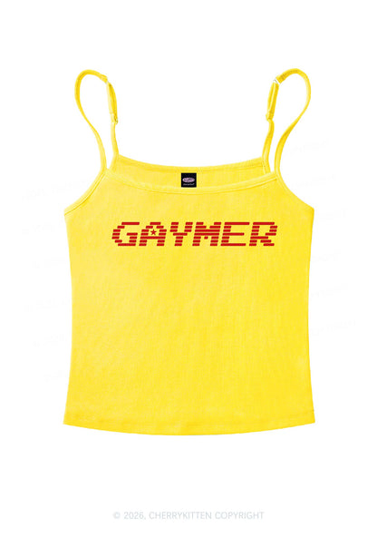Gaymer Pride Y2K Spaghetti Strap Cami Cherrykitten
