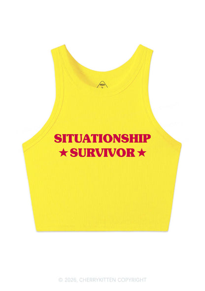 Situationship Survivor Y2K Crop Tank Top Cherrykitten