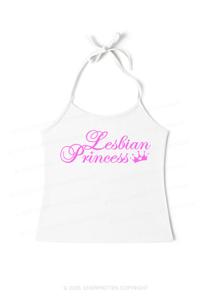 Lesbian Princess Pride Y2K Halter Neck Cami Cherrykitten