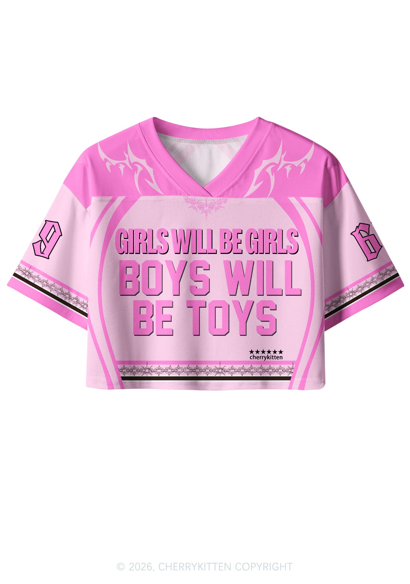Boys Will Be Toys Y2K Crop Sport Jersey Shirts Cherrykitten