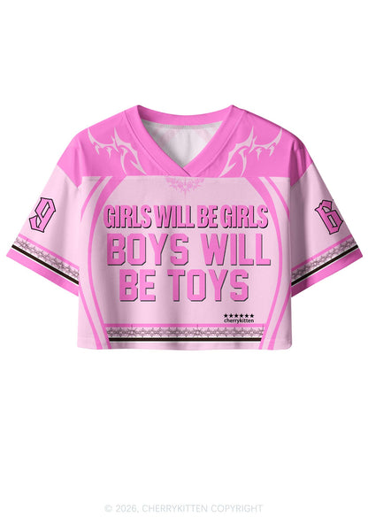 Boys Will Be Toys Y2K Crop Sport Jersey Shirts Cherrykitten