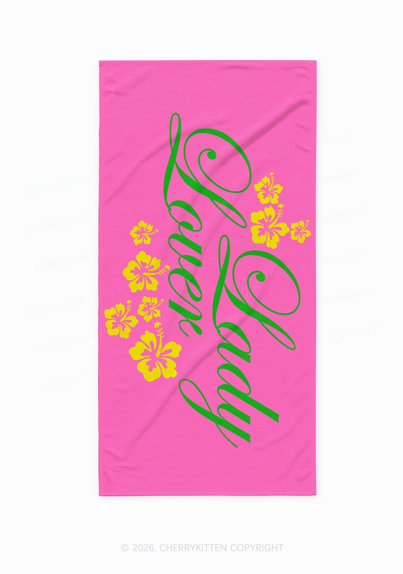 Lady Lover Floral Pride Y2K Beach Towel Cherrykitten