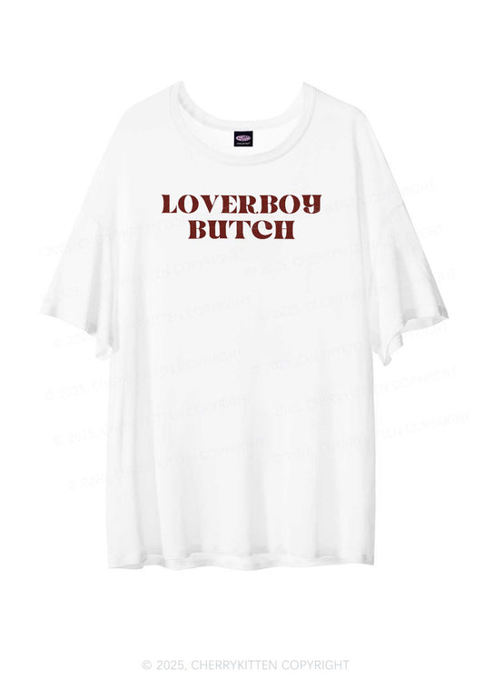 Loverboy Butch Pride Y2K Sheer Boyfriend Tee Cherrykitten