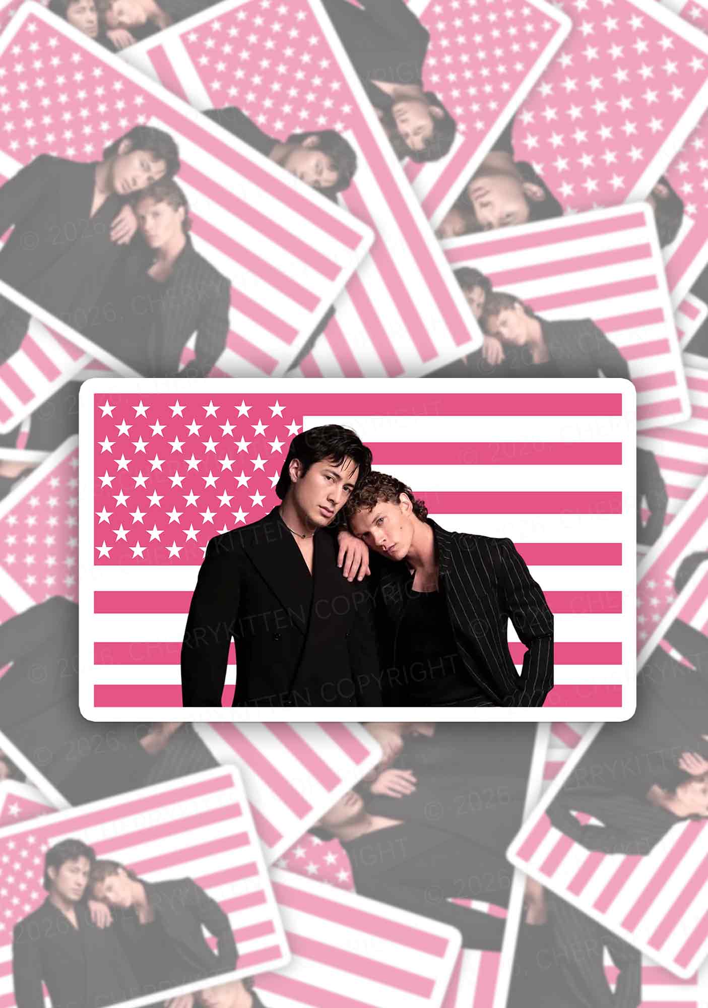 Black Suit HR 1pc Y2K Sticker Cherrykitten