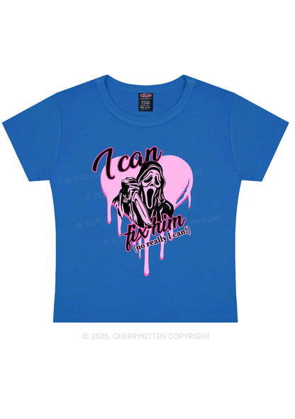 Halloween Ghost Fix Him Y2K Baby Tee Cherrykitten